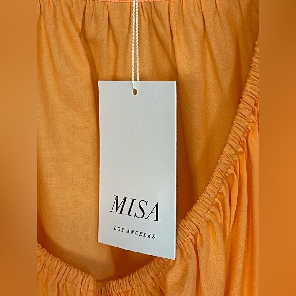 REVOLVE Misa Serafina square neck sundress cottagecore Tangerine cut out NWT M - Picture 10 of 11